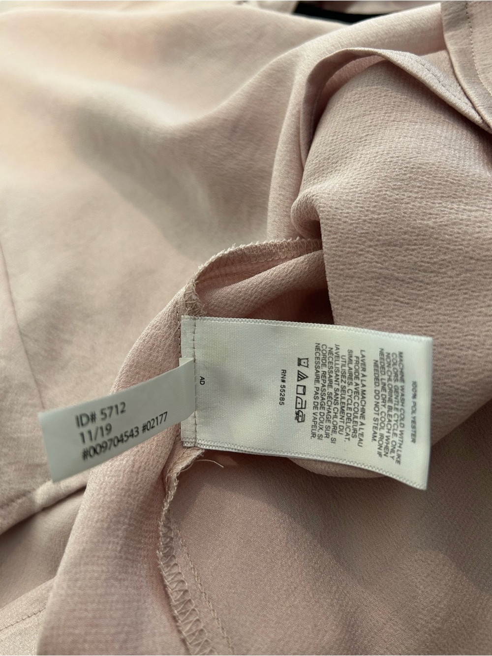 Express Slim Women's Blouse in Light Blush - Picture 9 of 10